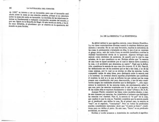 90                    LA NATURALEZA       DEL CONOCER

de 1550" es interno a ser un incunable; pero que el incunable esté
ahora sobre la ,mesa ,es un.a relación externa, porque si no estuviera
sobre la mesa aun sena un mcunable . La doctrina de las re 1aClOnesin-
                                                                   .   ..
temas es .fundamental a c~alqÚer concepción monista del mundo y
por eso figura .en la ñlosoffa de Hegel. Si esta teoría es cierta, y ha 'si.       1,
do muy debatida, el pluralismo que se observa en la aparí            . d 1
mundo es pura ficción.                                        anencia e




                                                                                                        14. DE LA ESENCIA Y LA EXISTENCIA


                                                                                               Es difícil definir lo que significa esencia, como término filosófico.
                                                                                           La voz tiene connotaciones diversas cuando la emplean distintos pen-
                                                                                           sadores y escuelas. En su uso más frecuente, expresa la naturaleza de
                                                                                        . las cosas, lo permanente e invariable en ellas, lo que el ser es: equivale
                                                                                           al griego oiuna, raíz del verbo €'waL; en sentido metafísico nombra la
                                                                                          realidad fundamental detrás de lo aparente. Algunos teólogos usan
                                                                                          esencia como sinónimo de sustancia, de aquello por lo cual la cosa
                                                                                          subsiste, de lo que constituye su ser. Hobbes afirma que "la esencia
                                              'r
                                                                                          de una cosa es aquel accidente por el cual le damos cierto nombre a
                                                                                          la cosa, o el accidente que determina su sujeto". Negó que la defini-
                                                                                          ción constituya la esencia de una cosa (De corpore, Il, 8, 23). Para él,
                                                                                          las definiciones son de los nombres que se dan a las cosas, y no de las
                                                                                          cosas mismas, por lo cual no se revelan en ellas las esencias. Locke
                                                                                          compartió varias de estas ideas, pero distinguía entre la esencia real
                                                                                          y la nominal. La nominal abarca aquellas propiedades que justifican
                                                                                          el nombre; la real es a la que se refieren los que opinan que las cosas
                                                                               I
                                                                               I          poseen una constitución real pero desconocida, y que de esta consti-
                                                                               I          tución surgen las cualidades sensibles que la distinguen: "oo. sólo supo-
                                                                               I          nemos la existencia de las esencias reales, sin precisamente saber lo
                                                                               l.         que son; pero las esencias nominales son lo que las une a la especie,
                                                                                          de las cuales ellas se suponen fundamento y causa" (Ensayo, m, 6,6).
                                                                                               Aunque Platón consideró las Ideas como modelos ideales, y pue-
                                                                                          de esto tomarse por esencias, fue Aristóteles el primero que distinguió
                                                                                          las esencias con claridad. Para él, la esencia es "el qué" de la cosa,
                                                                                          que explica lo que la cosa es. También considera que la esencia puede
                                                                                         ser el predicado que define la cosa. En el primer caso, la esencia es
                                                                                          "real"; en el segundo, "conceptual". Pero no todos los predicados
                                                                                         pueden considerarse esenciales: decir que "el perro es bravo", condi-
                                                                                         ciona pero no define al perro. En este caso, "bravo" es un predicado
                                                                                         accidental, no esencial.
                                                                                               Hobbes y Locke acusaron a Aristóteles de confundir el significa-
 