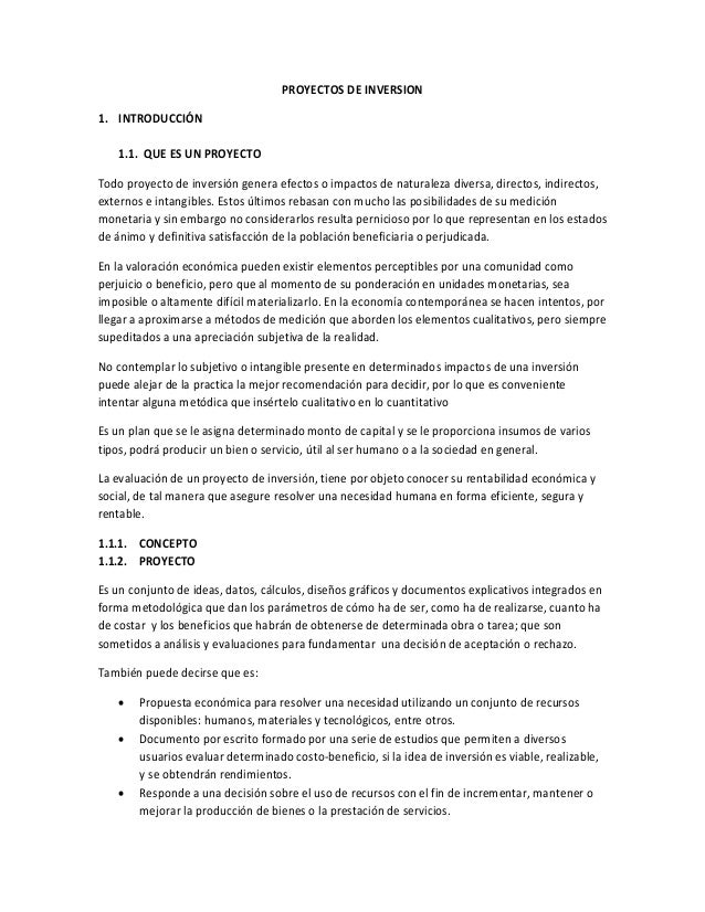 Antologia de proyectos de inversion