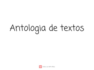 Antologia de textos
 