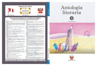 3
Antología
literaria
SECUNDARIA
Antología
literaria
ANTOLOGÍA
LITERARIA
SECUNDARIA
3
ISBN
978-612-01-0310-4
Bandera Nacional Escudo Nacional
 