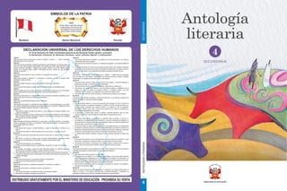 ANTOLOGÍA
LITERARIA
SECUNDARIA
4
4
Antología
literaria
SECUNDARIA
 