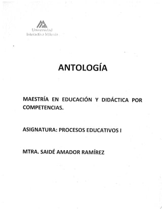 Antologia procesos educativos i
