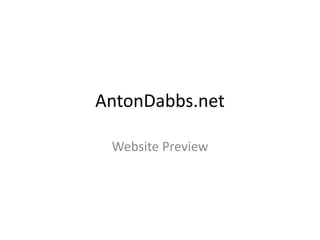 AntonDabbs.net
Website Preview
 