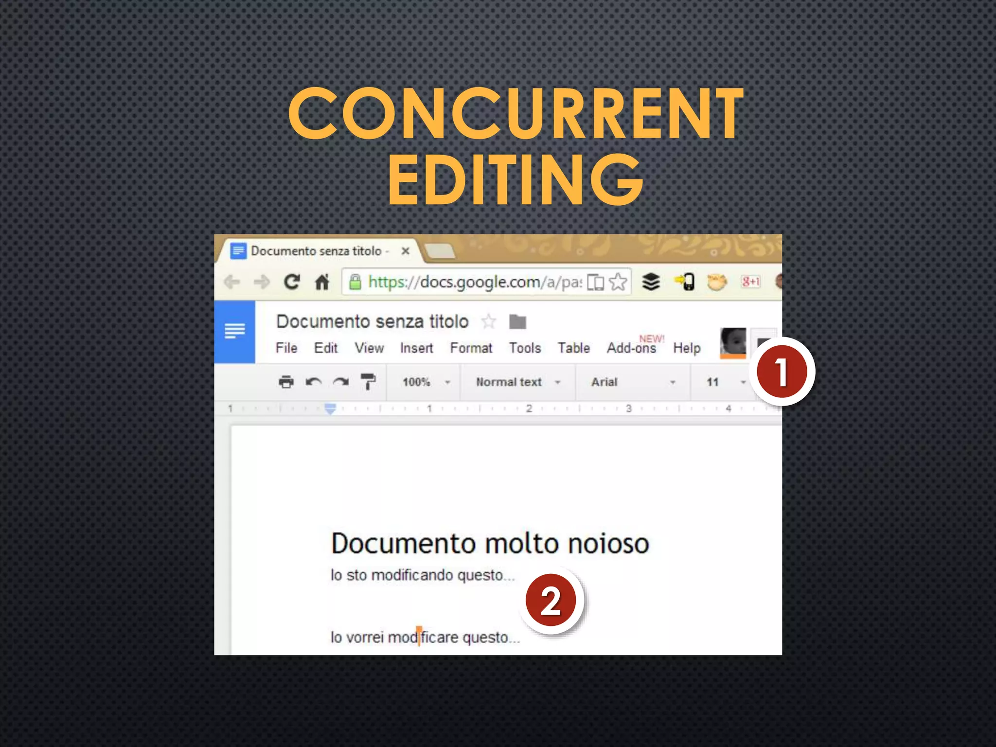 CONCURRENT
EDITING
1
2