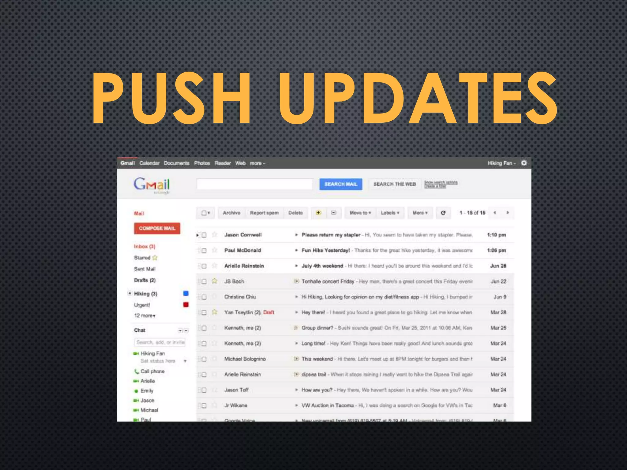 PUSH UPDATES