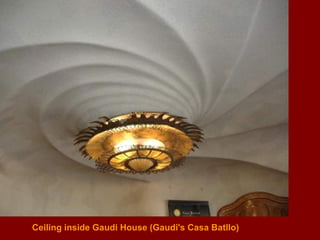 Ceiling inside Gaudi House   (Gaudi's Casa Batllo) 