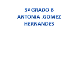 5º GRADO B ANTONIA .GOMEZ HERNANDES 