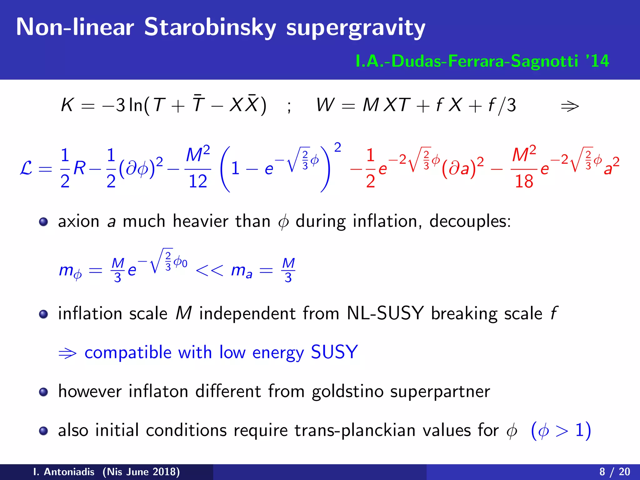 Ignations Antoniadis "Inflation from supersymmetry breaking" | PDF