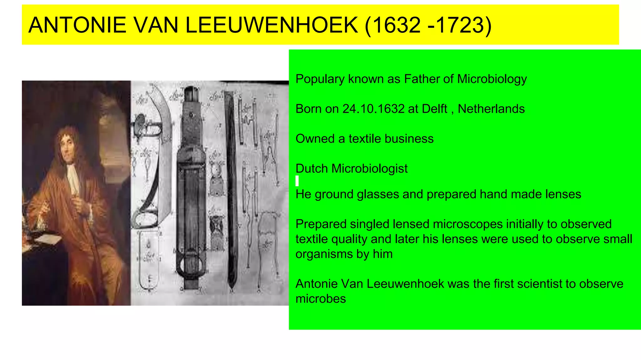 Antonie Van Leeuwenhoek