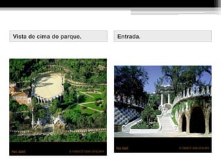 Vista de cima do parque. Entrada.
 