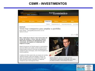 CSMR - INVESTIMENTOS
 
