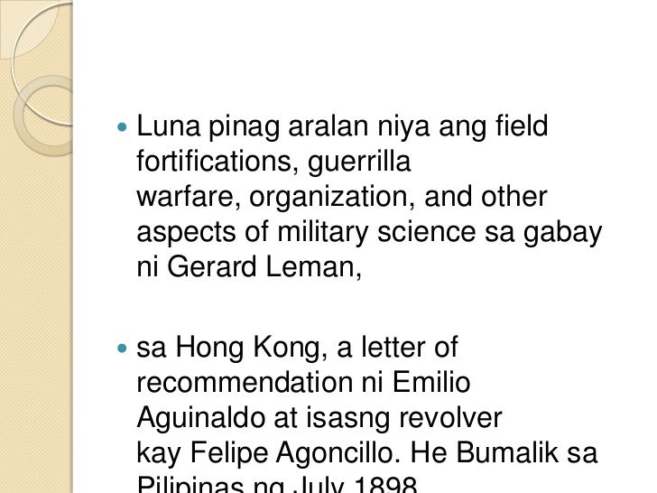 antonio luna spanish letter of recommendation