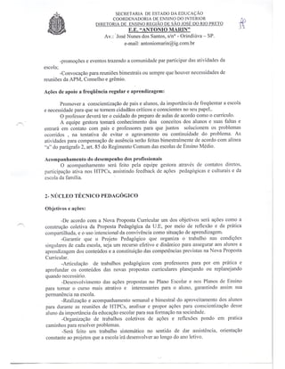 Plano Gestão EE Antonio Marin