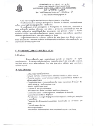 Plano Gestão EE Antonio Marin