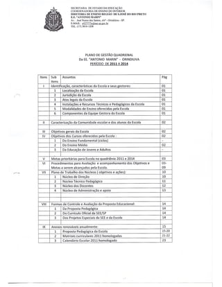 Plano Gestão EE Antonio Marin