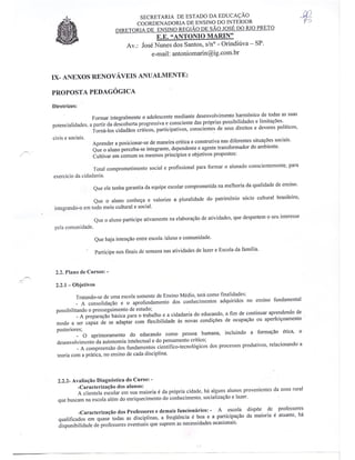 Plano Gestão EE Antonio Marin