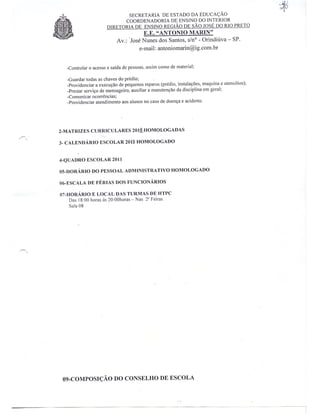 Plano Gestão EE Antonio Marin