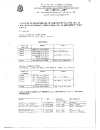 Plano Gestão EE Antonio Marin