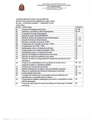 Plano Gestão EE Antonio Marin