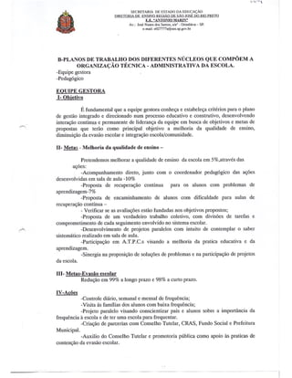 Plano Gestão EE Antonio Marin