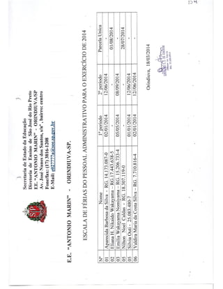 Plano Gestão EE Antonio Marin