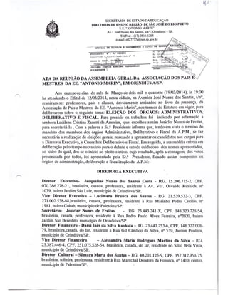 Plano Gestão EE Antonio Marin