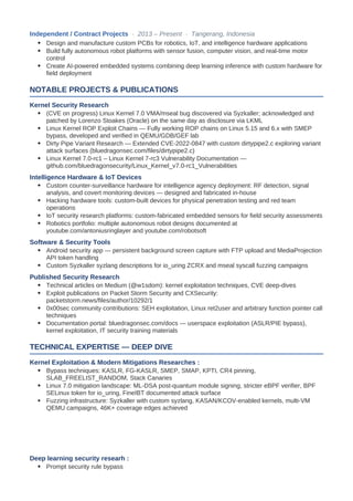 Advanced IT Security Research: Kernel Exploitation, Hardware & AI ...