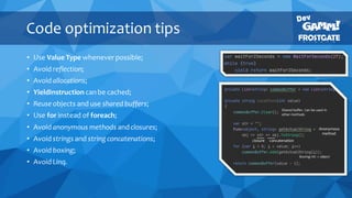 Optimization in Unity: simple tips for developing with "no surprises ...