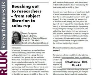 SCONUL Focus , 2009,
48, p.4-6
 