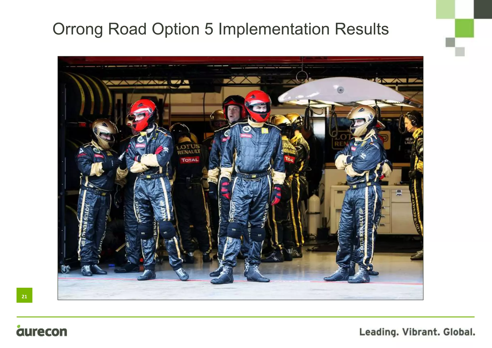 21
Orrong Road Option 5 Implementation Results
 