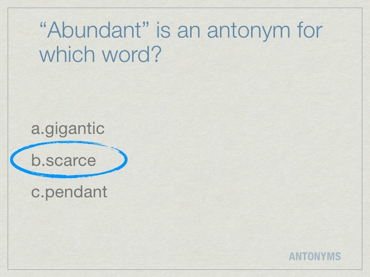 Antonyms