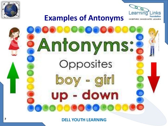 Worksheets Examples Of Antonyms antonyms examples of 7 dell youth learning