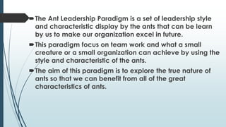 Ant paradigm presentation | PPTX