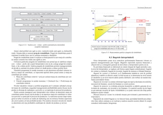 258
Gestiunea financiară
259
Gestiunea financiară
Figura 8.12. Analiza cost – volum – profit exprimată prin intermediul
ecuaţiilor matematice
Atunci când profitul este egal cu zero, veniturile totale sunt egale cu cheltuielile
totale. Situaţia dată se numeşte prag de rentabilitate. Pragul de rentabilitate poate fi
exprimat în unităţi fizice sau în valoarea monetară a vânzărilor.
Pragul de rentabilitate poate fi explicat ca fiind punctul în care marja de contribu-
ţie minus costurile fixe totale este egală cu zero.
Utilizarea graficului pragului de rentabilitate este primul pas în stabilirea relaţiei
cost – volum – profit, dar scopul întreprinderii este nu de a atinge pragul de rentabi-
litate, ci de a obţine profit. Analiza pragului de rentabilitate permite managementului
să decidă ce cantitate de produs trebuie să vândă pentru a obţine profitul dorit.
Vânzările programate în unităţi monetare se pot determina utilizând valoarea re-
lativă a marjei de contribuţie, ce reprezintă raportul dintre preţul unitar şi marja de
contribuţie per unitate.
1.	 Marja de contribuţie relativă = preţ per unitate/marja de contribuţie per uni-
tate x 100%;
2.	 Vânzări programate în unităţi monetare = Cheltuieli fixe + Profit/marja de
contribuţie relativă.
Nivelul vânzărilor viitoare şi profitul programat pot fi estimate utilizând concep-
tul marjei de contribuţie, asigurând managementul profitabilităţii pentru fiecare tip de
produs şi eficienţa de exploatare a activelor ce vor participa în procesul de producere.
Pentru aceasta managerul unei întreprinderi mici trebuie să determine marja de
contribuţie pentru fiecare tip de produs şi să raporteze marja de contribuţie la valoa-
rea activelor ce participă în procesul de producere. La realizarea acestei etape mana-
gerul ar trebui să solicite un studiu de marketing care să estimeze limitele superioare
ale cererii pentru cel mai profitabil produs. Prin analiza structurii mixului de vânzări
se determină cele mai profitabile combinaţii de vânzări de produse şi servicii.
Preţ unitar x Q = Costuri fixe + (Costuri variabile unitare) x Q + Profit
(Preţ unitar - Costuri variabile unitare) x Q = Costuri fixe + Profit
Marja de contribuţie unitară x Q = Costuri fixe + Profit
Vânzări = Costuri fixe + Costuri variabile + Profit
(Costuri fixe + Profit)
Marja de contribuţie unitară
Q =
sau
sau
sau
sau
Figura 8.13. Reprezentarea grafică a pragului de rentabilitate
8.3. Bugetele întreprinderii
Orice întreprindere poate să-şi controleze performanţele financiare viitoare cu
ajutorul managementului prin bugete. Bugetele reprezintă expresia financiară a
obiectivelor şi a strategiilor generale de dezvoltare a întreprinderii pentru un an.
În activitatea financiară se elaborează un sistem integrat de bugete periodice care,
la nivel de întreprindere, se regăsesc sub forma a patru bugete centralizatoare: bugetul
de venituri şi cheltuieli, bugetul de investiţii, bugetul de numerar şi bilanţul financiar.
Bugetul de venituri şi cheltuieli va fi fundamentat ţinându-se cont de profitul
planificat şi stabilit ca obiectiv anual; în felul acesta se va determina un nivel minim
al vânzărilor şi un nivel maxim admis pentru cheltuieli, care trebuie să susţină tota-
litatea activităţilor firmei.
Bugetul de investiţii va conţine informaţii legate de tipul şi destinaţia investiţiilor,
necesarul de finanţare, sursele de finanţare şi costul acestora.
Bugetul de numerar va evidenţia proiecţia încasărilor şi plăţilor generate de ac-
tivitatea de exploatare, de investiţii şi de finanţare. Cu ajutorul acestui tip de buget
se pot anticipa riscurile de lipsă a lichidităţilor şi se poate interveni din timp pentru
depăşirea acestei situaţii.
Bilanţul financiar scoate în evidenţă situaţia previzionată a patrimoniului în-
treprinderii.
Rapoartele de control bugetar se vor întocmi lunar, permiţând identificarea abate-
rilor între indicii estimaţi şi cei realizaţi şi analiza cauzelor acestor abateri în scopul
remedierii deficienţelor înregistrate.
Vânzări
Prag de rentabilitate
Mii. Lei
Nivelul cheltuieli fixe
Cheltuieli
variabile
Cheltuieli
fixe
Vânzări actuale
197 mii lei
Nivelul actual al vânzărilor este156 000 unităţi, în timp ce
pragul de rentabilitate este atins la 137 000 unităţi
 