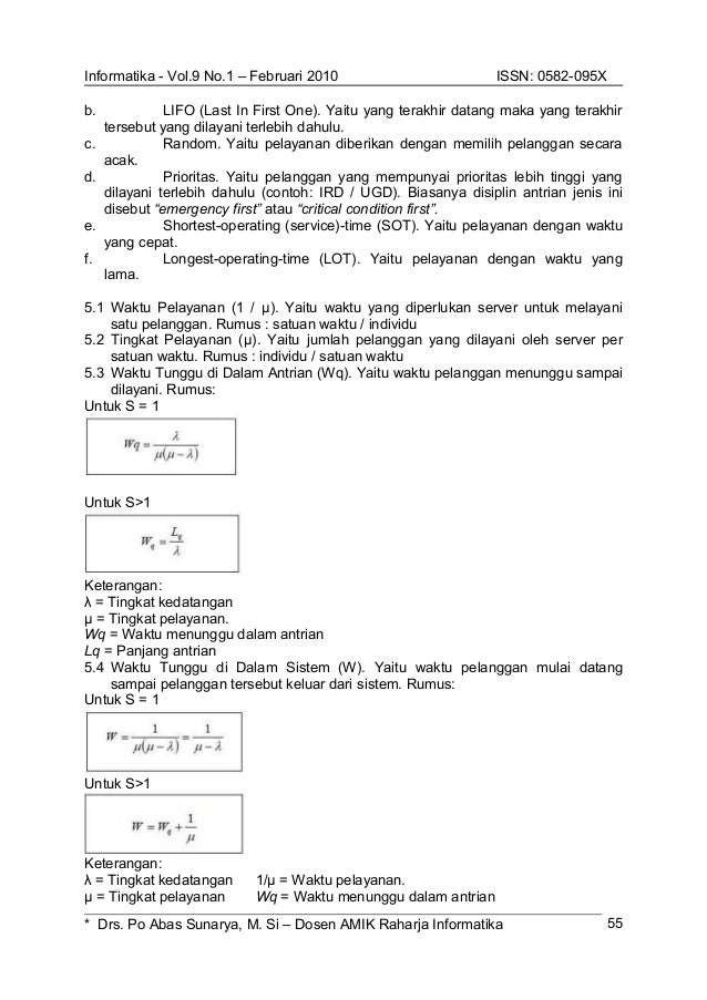 Analisa Sistem Antrian Pada Pelayanan Pengisian Bbm Di Spbu Pertamina