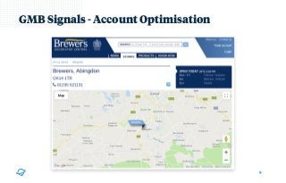 9
GMB Signals - Account Optimisation
 