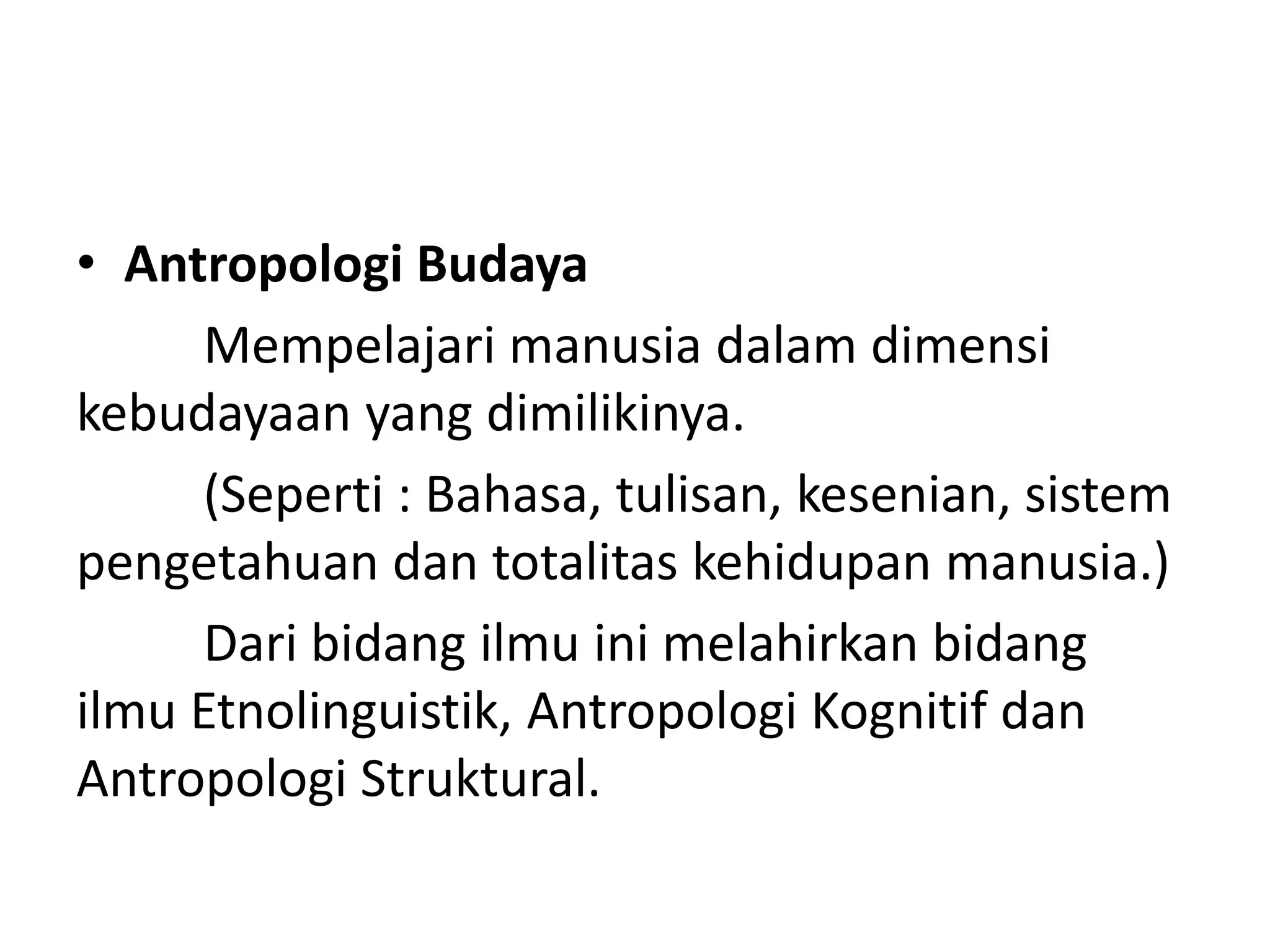 Antropologi Budaya | PPT