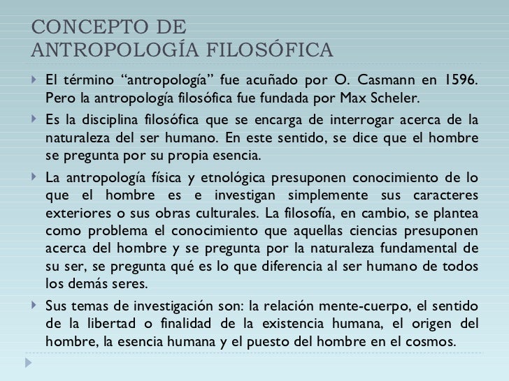 Antropologia Filosofica