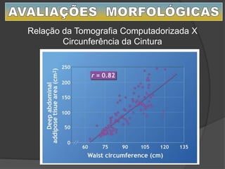 Relação da Tomografia Computadorizada X
Circunferência da Cintura
 