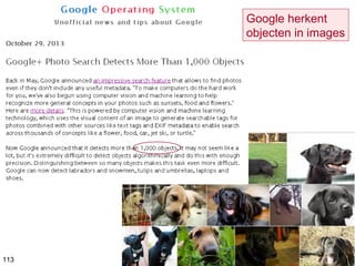 Google herkent
objecten in images
113
 