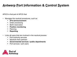 Port Integration - Port of Antwerp - Kurt Van Passen | PPT