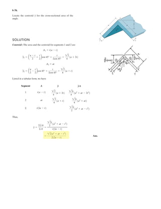 7– . Determine the internal normal force, shear force,
and moment at points C and D in the simply supported
beam. Point D is located just to the left of the 5-kN force.
A
C D
B
3 kN/m
5 kN
3 m1.5 m 1.5 m
20
 