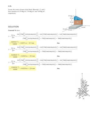 7–2 . Determine the internal normal force, shear force,
and moment at point D of the two-member frame.
2 m
1.5 m
250 N/m
300 N/m
4 m
A
C
D
E
B
9
.
.
.
 