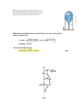 7– . Determine the x, y, z components of internal loading
at a section passing through point C in the pipe assembly.
Neglect the weight of the pipe.Take
and F2 = 5150i - 300k6 kN.
F1 = 5350j - 400k6kN
x
z
y
C
1.5 m
2 m
F1
F2
3 m
41
kN
kN
kN
kN
kN·m
kN·m
MN·m
MN·m
2m
3m
.
.
.
.
.
.
 