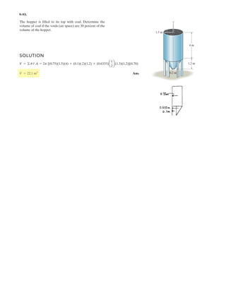 7 4
Determine the x, y, z components of internal loading in the rod at point D.
Units Used:
kN 10
3
N
Given:
M 3 kN m˜
F
7
12
5
§
¨
¨
©
·
¸
¸
¹
kN
a 0.75 m
b 0.2 m
c 0.2 m
d 0.6 m
e 1 m
Solution:
Guesses
Cx 1 N Cy 1 N Bx 1 N
Bz 1 N Ay 1 N Az 1 N
Given
0
Ay
Az
§¨
¨
¨
©
·¸
¸
¸
¹
Bx
0
Bz
§¨
¨
¨
©
·¸
¸
¸
¹

Cx
Cy
0
§¨
¨
¨
©
·¸
¸
¸
¹
 F 0
e
b c d
0
§
¨
¨
©
·
¸
¸
¹
0
Ay
Az
§¨
¨
¨
©
·¸
¸
¸
¹
u
0
b c
0
§
¨
¨
©
·
¸
¸
¹
Bx
0
Bz
§¨
¨
¨
©
·¸
¸
¸
¹
u
0
0
a
§
¨
¨
©
·
¸
¸
¹
Cx
Cy
0
§¨
¨
¨
©
·¸
¸
¸
¹
u
0
b c d
0
§
¨
¨
©
·
¸
¸
¹
Fu
0
0
M
§
¨
¨
©
·
¸
¸
¹
 0
3.–
 