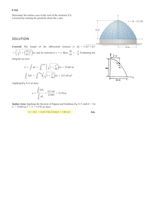 7–56.
Draw the shear and bending-moment diagrams for beam
ABC. Note that there is a pin at B.
SOLUTION
Support Reactions: From FBD (a),
a
From FBD (b),
Shear and Moment Functions: For
Ans.
Ans.M =
w
4
A3Lx - 2x2
- L2
B
+©M = 0;
3wL
4
(x) - wxa
x
2
b -
wL2
4
- M =
wL2
4
=
0
V =
w
4
(3L - 4x)
+ c©Fy = 0;
3wL
4
- wx - V = 0
0 … x … L [FBD (c)],
+ c©Fy = 0; Ay
wL
2
--
wL
4
= 0 Ay =
3wL
4
+©MC = 0;
a+©MA MA= 0;
wL
2
a
L
4
b - By a
L
2
b = 0 By =
wL
4
A
C
w
B
L
2
L
2
a
L
4
b
wL
2
a
L
2
b
wL
4
= 0MA - -
c
 