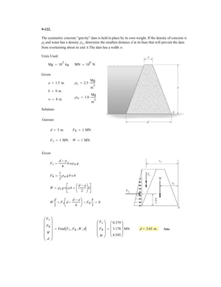 7–61.
Draw the shear and moment diagrams for the beam.
SOLUTION
Ans.Support Reactions: From FBD (a),
a
Shear and Moment Functions: For [FBD (b)],
Ans.
The maximum moment occurs when then
a
Ans.
Thus,
Mmax = 3.0013.4642 -
3.4643
12
= 6.93 kN # m
M = b3.00x -
x3
12
r kN # m
M + ¢
x2
4
≤ a
x
3
b - 3.00x = 0+©M = 0;
0 = 3.00 -
x2
4
x = 3.464 m
V = 0,
V = b3.00 -
x2
4
r kN
3.00 -
x2
4
- V = 0+ c ©Fy = 0;
0 … x … 6 m
9.00122 - Ay162 = 0 Ay = 3.00 kN+©MB = 0;
3 m
6 m
A
C
B
3 kN/m
 