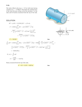 7–65.
SOLUTION
Support Reactions: From FBD (a),
a
Shear and Moment Functions: For [FBD (b)],
Ans.
a
Ans.
For [FBD (c)],
Ans.
a
Ans.M = 5-15017 - x22
6 N # m
-30017 - x2a
7 - x
2
b - M = 0+ ©M = 0;
V = 52100 - 300x6 N
V - 30017 - x2 = 0+ c ©Fy = 0;
3 mx … 7 m
M = 5-650x - 16.7x3
6 N # m
M + 150.0x2
2a
x
3
b + 650x = 0+ ©M = 0;
V = 5-650 - 50.0x2
6 N
-650 - 50.0x2
- V = 0+ c ©Fy = 0;
0 … x3 m
Ay 132 + 450112 - 1200122 = 0 Ay = 650 N+ ©MB = 0;
Draw the shear and bending-moment diagrams for the beam.
A
B
C
4 m
300 N/m
3 m
 