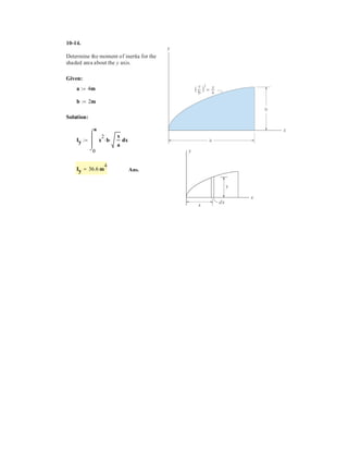 7–75.
Draw the shear and moment diagrams for the beam. The
support at A offers no resistance to vertical load.
SOLUTION
L
A B
w0
 