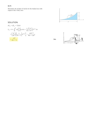 7–9 If each cable segment can support a maximum tension
of 75 lb, determine the largest load P that can be applied.
P
A
B
C
D
2 ft
3 ft
50 lb
5 ft
4 ft3 ft
1.5 m
0.6 m
0.9 m1.2 m0.9 m
250 N
0.6 m
0.9 m
0.9 m 1.2 m
250 N
Ay = 288.394 N
Ax = 192.915 N
TAC = 346.969 N
␪ = 56.22°
359.966 N
of 375 N, determine the largest load P that can be applied.
‫ۍ‬
+ΣMA = 0; –TBD (cos 59.04°) (0.6) + TBD (sin 59.04°) (3) – 250 (2.1) – P (0.9) = 0
TBD = 0.39754P + 231.899
+
→ ΣFx = 0; –Ax + TBD cos 59.04° = 0
+↑ΣFy = 0; Ay – P – 250 + TBD sin 59.04° = 0
Assume maximum tension is in cable BD,
TBD = 375 N
P = 359.966 N
Ax = 192.915 N
Ay = 288.394 N
Pin A :
TAC = (192.915) + (288.394)2 2
= 346.969 N  375 N OK
␪ = tan–1 288.394
192.915
⎛
⎝⎜
⎞
⎠⎟ = 56.22°
Joint C :
+
→ ΣFx = 0; TCD cos ␾ – 346.969 cos 56.22° = 0
+↑ΣFy = 0; TCD sin ␾ + 346.969 sin 56.22° – 359.966 = 0
TCD = 205.766 N  375 N OK
␾ = 20.355°
Thus, P = 360 N Ans.
5.
 